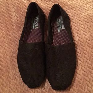 Bobs black lace shoes
